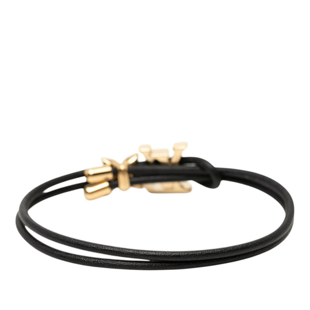 LOUIS VUITTON Black Leather Charm Bracelet - Picture 3 of 5